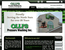 Tablet Screenshot of ollispressurewashing.com